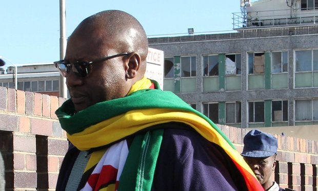 Pastor Evan Mawarire arrives at a police station Harare Jul 12, 2016