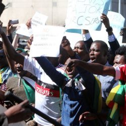 #NoToBondNotes demonstration, Harare, Zimbabwe, 3 August 2016 / Photo Credit: AFP