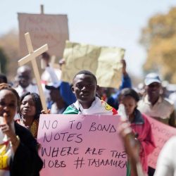 #NoToBondNotes demonstration, Harare, Zimbabwe, 3 August 2016 / Photo Credit: AFP