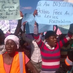 Members of Women of Zimbabwe Arise protesting in Bulawayo, 18 August 2016. / Photo Credit: Nompumelelo Sibanda, VOA Zimbabwe